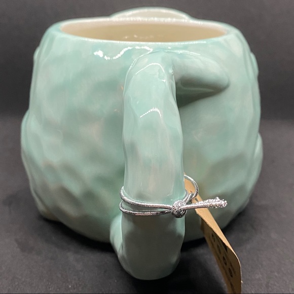 Tea-Rex Dinosaur 🦖 Tea Mug - Light Blue & Green - Picture 5 of 6